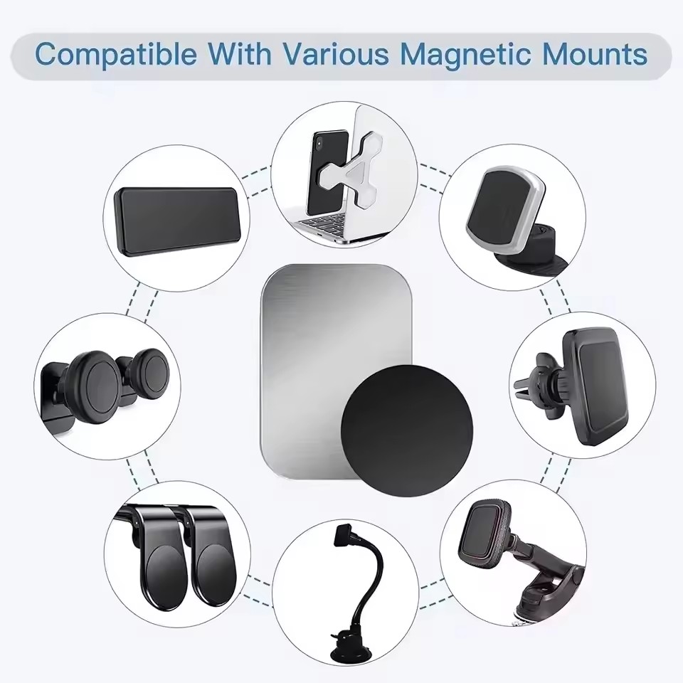 5/10pcs Magnetic Metal Plate D - Car Accessories Tablet Holder ulasan dan harga