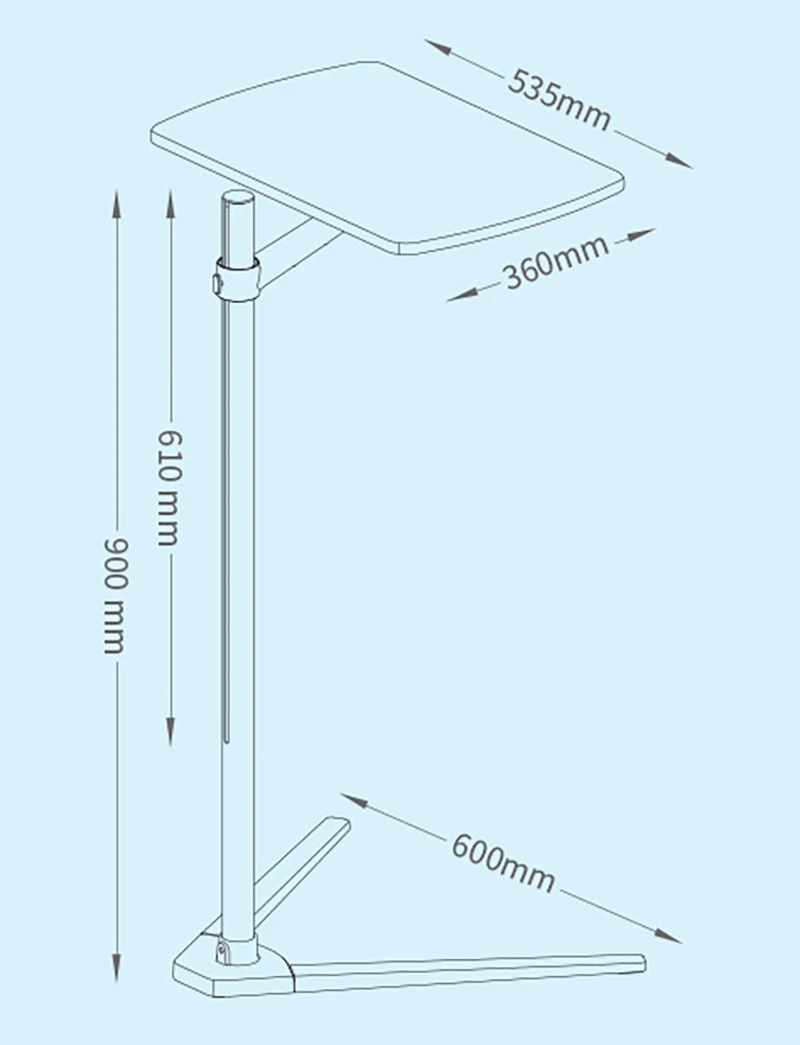 Height Adjustable 7-20 Inch Al - Tablet Lap Desk ulasan dan harga
