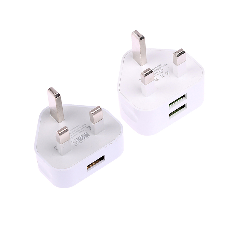 UK 3 Pin Plug Dual USB Adapter - Tablet Accessories Uk ulasan dan harga