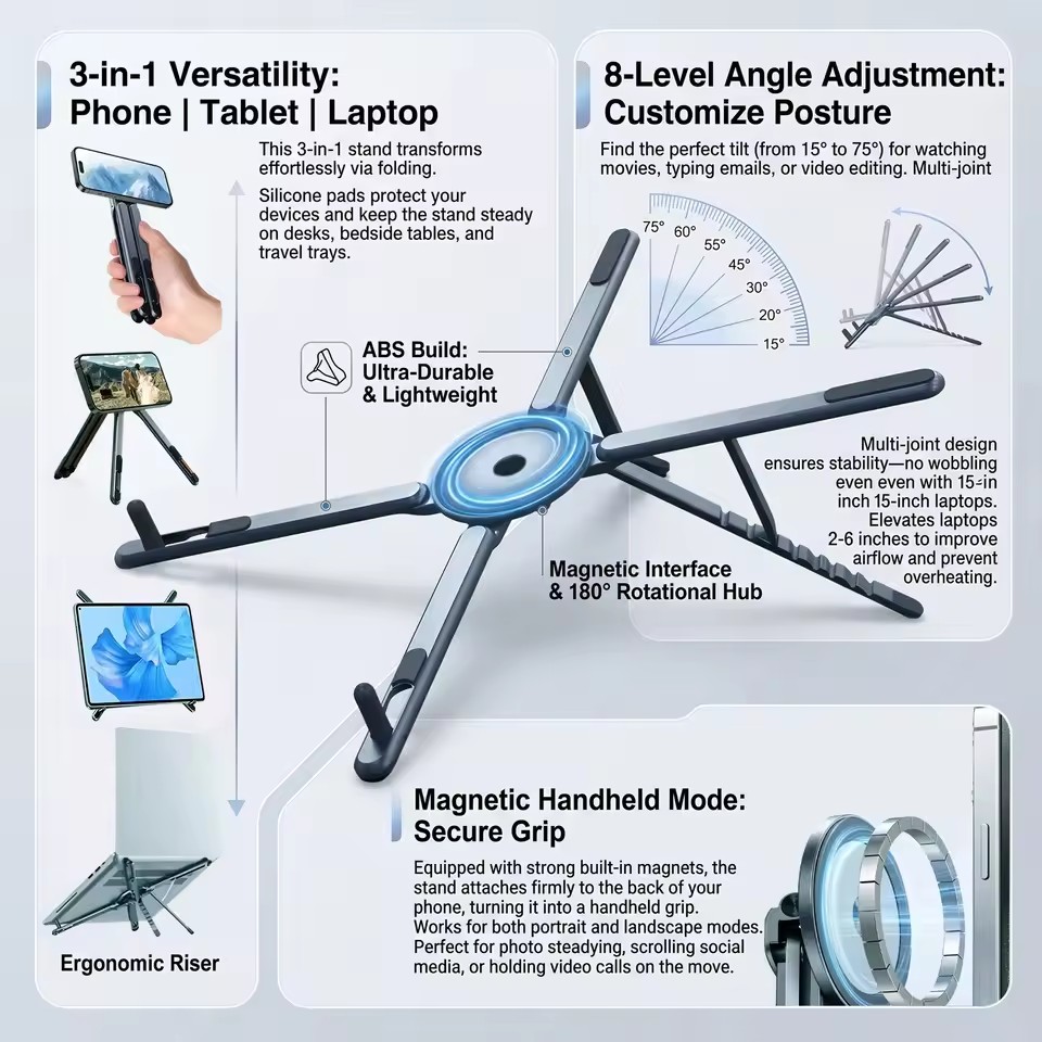 Portable Magnetic Phone Holder - Tablet Lap Desk ulasan dan harga