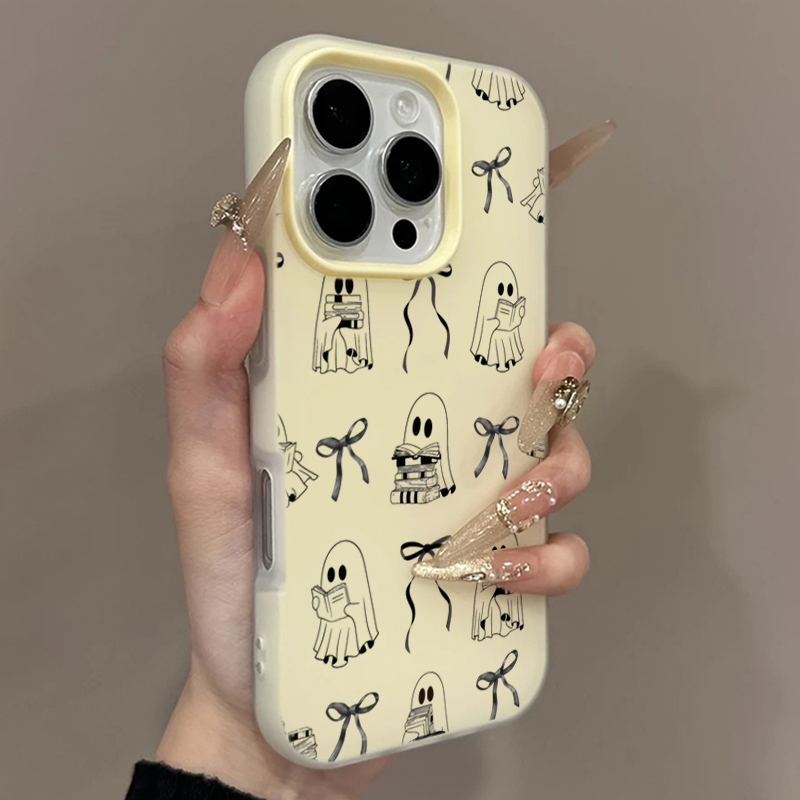 Cute Halloween Book Ghost Bow  - Apple Iphone 16 ulasan dan harga