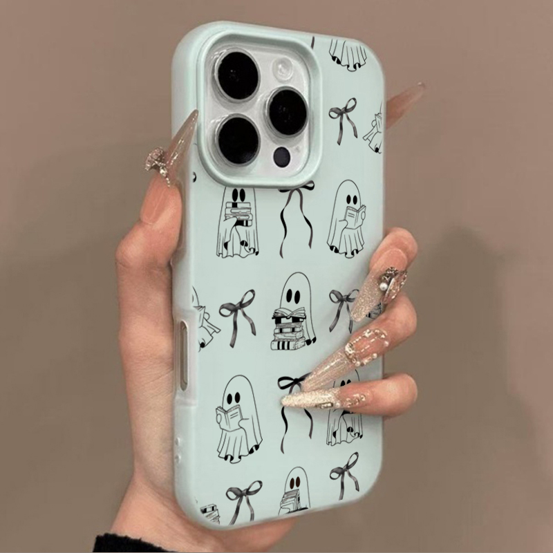 Cute Halloween Book Ghost Bow  - Apple Iphone 16 ulasan dan harga