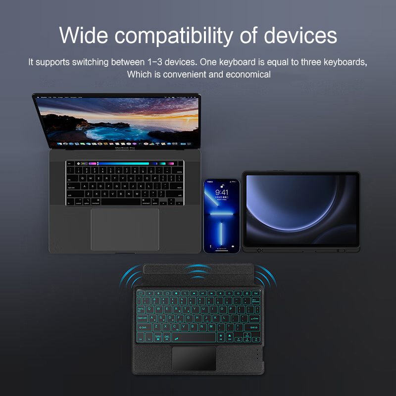 Magic Keyboard Case For Samsun - Tablet S9 Fe Accessories ulasan dan harga