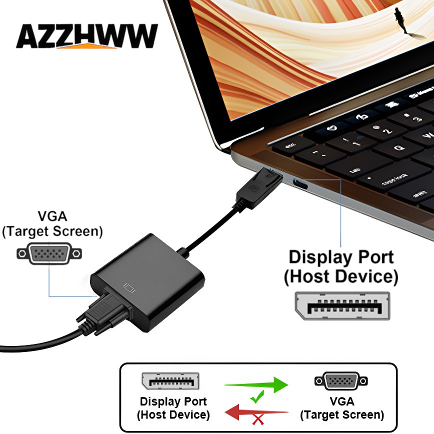 DisplayPort to VGA Converter H - Tablet Lap Desk ulasan dan harga