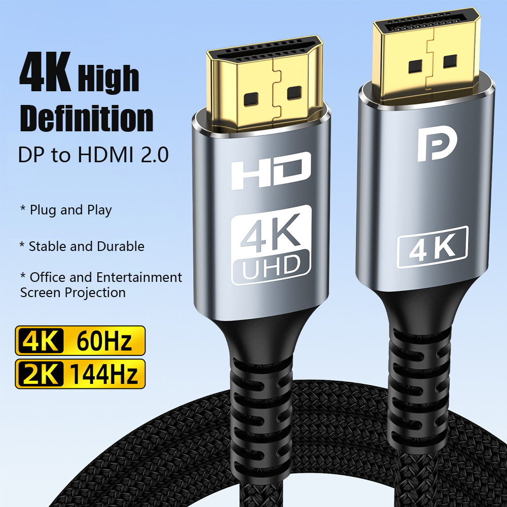 4K@60Hz DP to HDMI 2.0 Compati - Hdmi Adapter Tablet ulasan dan harga