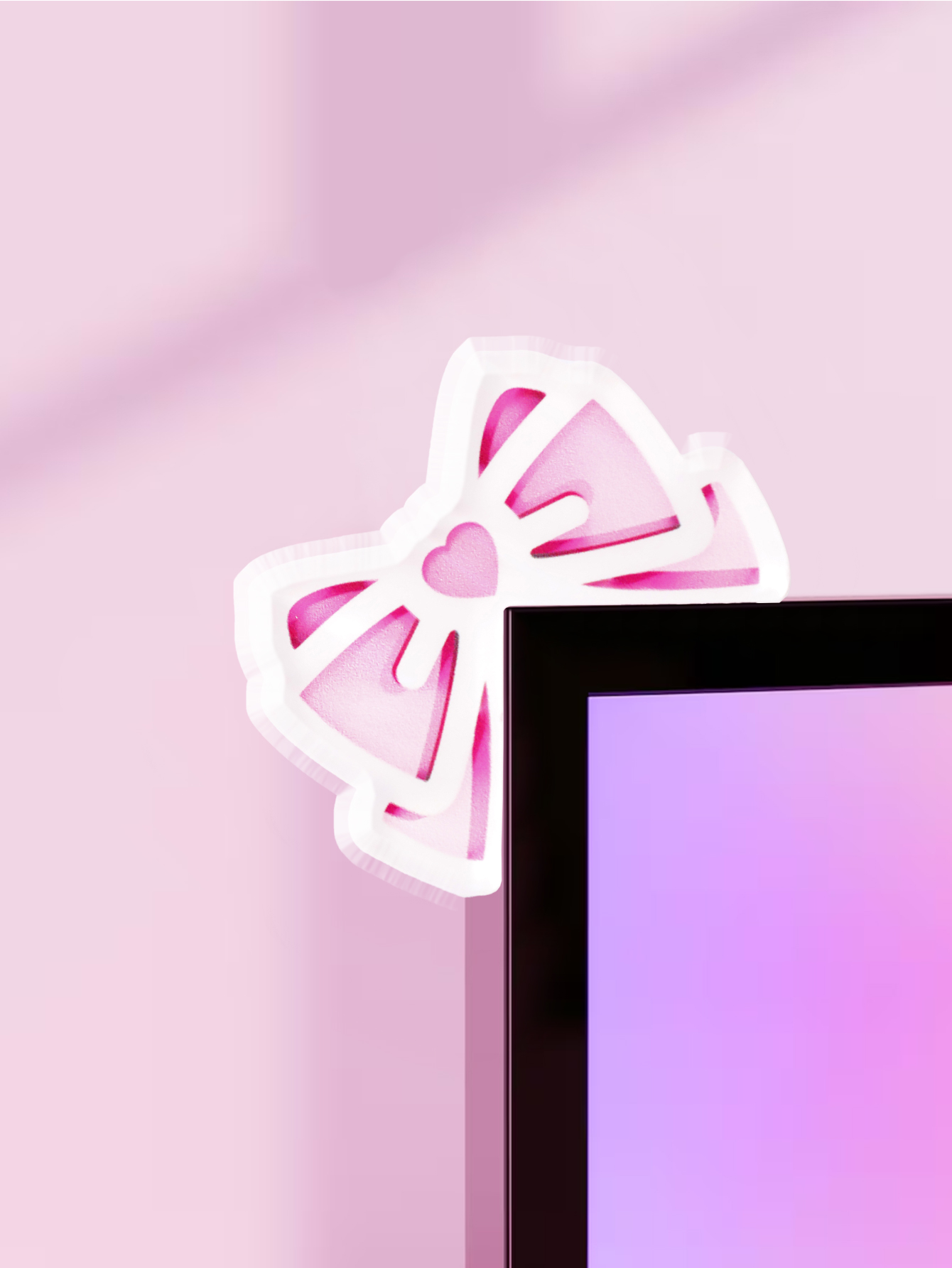 Kawaii Bow Monitor Decor Pink  - Tablet Lap Desk ulasan dan harga